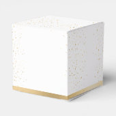 金ゴールド&ホワイト美しいエレガントな結婚式ありがとう フェイバーボックス (裏面サイド)