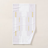 金ゴールド&ホワイト バスタオルセット (ハンドタオル)