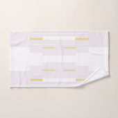 金ゴールド&ホワイト バスタオルセット (ハンドタオル)