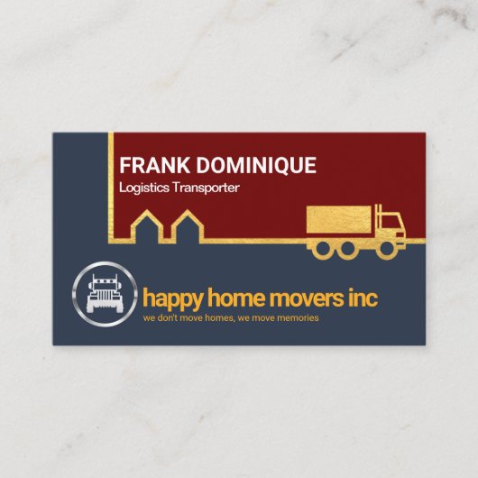 金ゴールド·ホーム移動ロジステ縁どィクス·ドライバ 名刺 (正面)