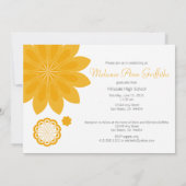 金ゴールド·ボヘミアフローラ卒業発表 招待状 (裏面)