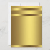 金ゴールド·ポインセエレガントチア·ブラック·金ゴールド·クリスマス·パーティー 招待状 (裏面)