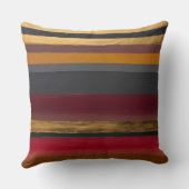 金ゴールド、マルサラ、木炭ストライプ類 クッション (裏面)