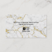 金ゴールド·マーブル·ビモダンジネスありがとう 名刺 (裏面)