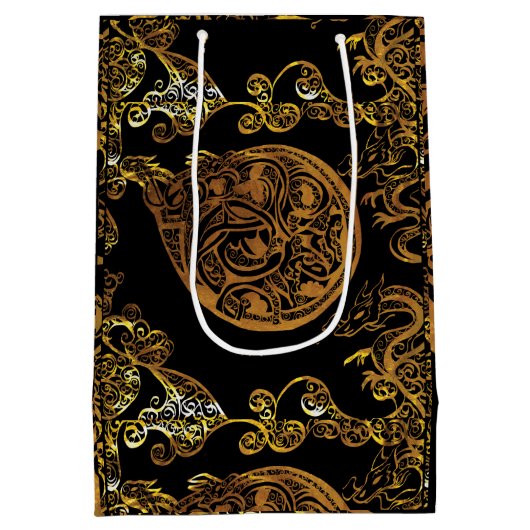 金ゴールド ミディアムペーパーバッグ (裏面)