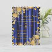 金ゴールド・ミラー・結婚式招待状、金ゴールド・鏡の起動 招待状 (スタンド正面)