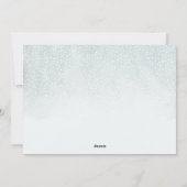 金ゴールド&ミントウォーターカラーコラージュホリデーカード シーズンカード (裏面)