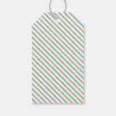 金ゴールド&ミント |パーティモダンーのお願いありがとうございますラベル ギフトタグ (裏面)