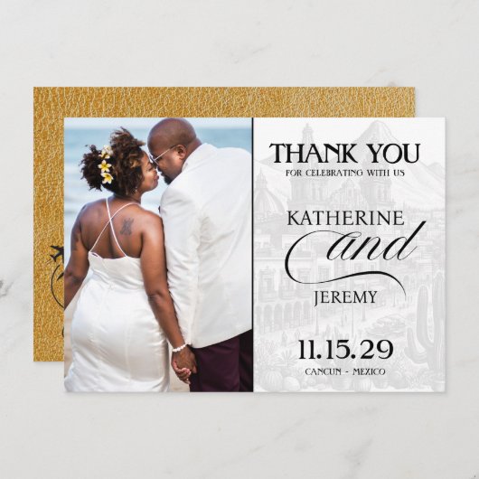金ゴールド・メキシコ・パスポート サンキューカード (正面/裏面)