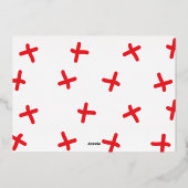 金ゴールド メリー |クリスマスレタリング家族の写真 箔シーズンカード (裏面)