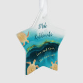 金ゴールド |メレカリキマカハワイアンクリスマス オーナメント (正面)