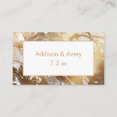 金ゴールド&モダンホワイトマーブリードありがとう エンクロージャーカード (裏面)