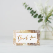 金ゴールド&モダンホワイトマーブリードありがとう エンクロージャーカード (スタンド正面)