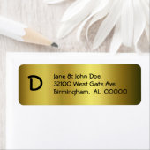 金ゴールド(モノグラム住所 シール) ラベル (インサイチュ)