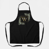 金ゴールド・モノグラム・グリーナリー・フローラ・ブエレガントラック  エプロン (正面)