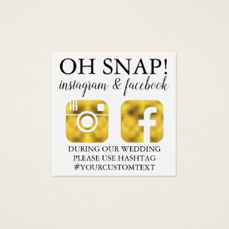 金ゴールド·モノグラム·ソーシャル·メディア·カード