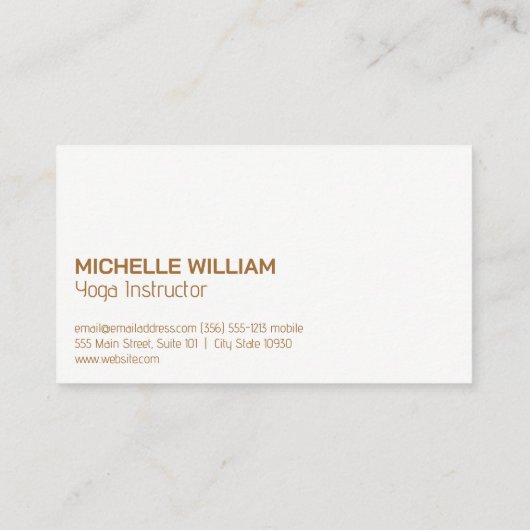 金ゴールド |ヨガ 名刺 (裏面)