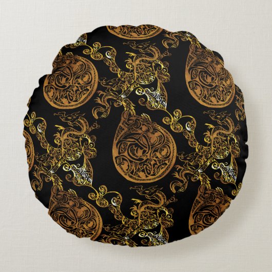 金ゴールド ラウンドクッション (正面)