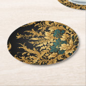 金ゴールド ラウンドペーパーコースター (アングル)