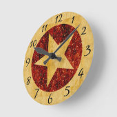 金ゴールド ラウンド壁時計 (傾斜)