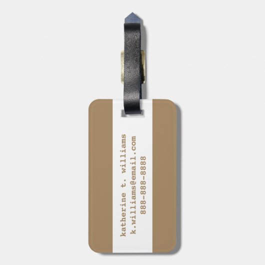 金ゴールド ラゲッジタグ (裏面縦)