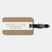 金ゴールド ラゲッジタグ (裏面横)