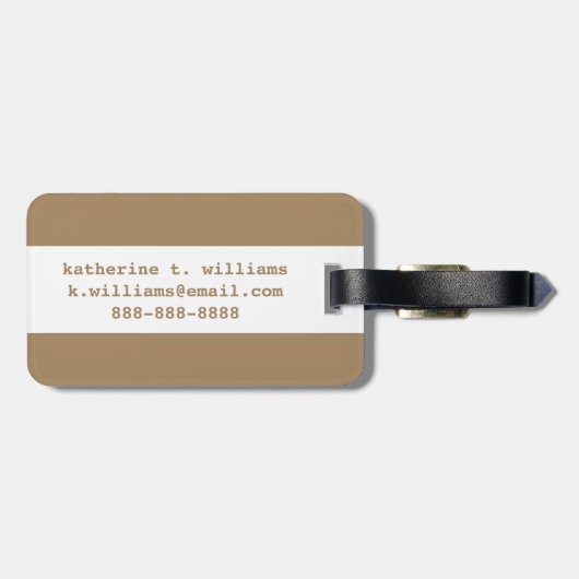 金ゴールド ラゲッジタグ (裏面横)