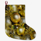 金ゴールド ラージクリスマスストッキング (正面)