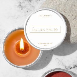 金ゴールド&ルクス香り付きキャンドルラウンドラベル ラウンドシール