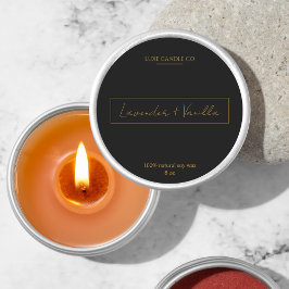 金ゴールド&ルクス香り付きキャンドルラウンドラベル ラウンドシール