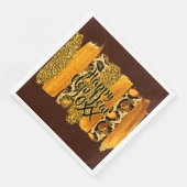 金ゴールド&レオパードブラシストローク新年20xx (コーナー)