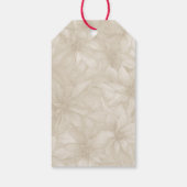 金ゴールド,レッドウォーター色ポインセティアホリデイ ギフトタグ (裏面)