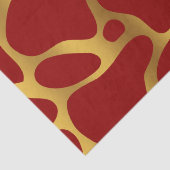 金ゴールド&レッドキリン模様 薄葉紙 (詳細)