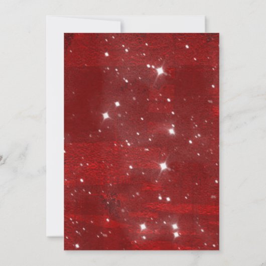 金ゴールド&レッドクリスマス結婚式招待状 招待状 (裏面)