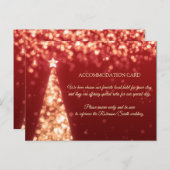 金ゴールド&レッドチリ結婚ストマスアコモデーションカード ポストカード (正面/裏面)