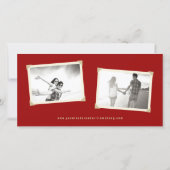 金ゴールド&レッドノットダブルハピネス3写真中国の セーブザデート (裏面)