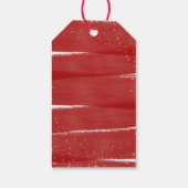 金ゴールド&レッドファララララスノークリスマスホリデー ギフトタグ (裏面)