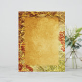 金ゴールド&レッドフローリッシュタペストリースクラップブック紙 (スタンド正面)