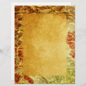 金ゴールド&レッドフローリッシュタペストリースクラップブック紙 (正面/裏面)