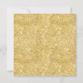 金ゴールド&レッドホリデーグリッターグラム50th誕生日インヴィ 招待状 (裏面)