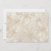 金ゴールド，レッドポインセチア写真フラットホリデーカード シーズンカード (裏面)