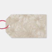 金ゴールド,レッドポインセチア写真ホリデー ギフトタグ (裏面横)