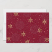 金ゴールド&レッド企業のホリディソーリーパーティー 招待状 (裏面)