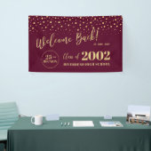 金ゴールド&レッド紙吹雪クラス懇親会パーティーへようこそ 横断幕 (トレードショー)