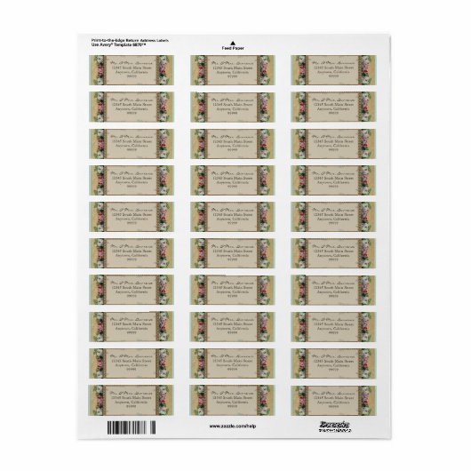 金ゴールド&レースクラシックエレガフォーマルントウェディングアドレス ラベル (フルシート)