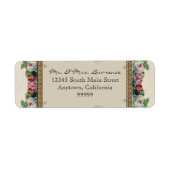 金ゴールド&レースクラシックエレガフォーマルントウェディングアドレス ラベル (正面)