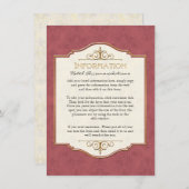 金ゴールド&レースクラシックエレガフォーマルントウェディング招待状 招待状 (正面/裏面)