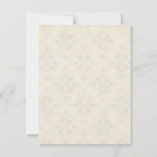 金ゴールド&レースクラシックエレガフォーマルントウェディング招待状 招待状 (裏面)