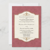 金ゴールド&レースクラシックエレガフォーマルントウェディング招待状 招待状 (正面)