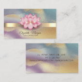 金ゴールド、ロータスカラフルヨガ 名刺 (正面/裏面)